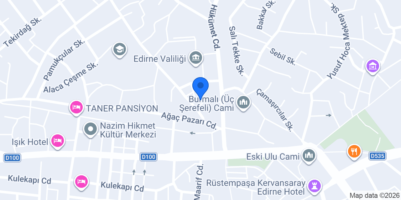 Edirne karanfiloğlu taksi konumu