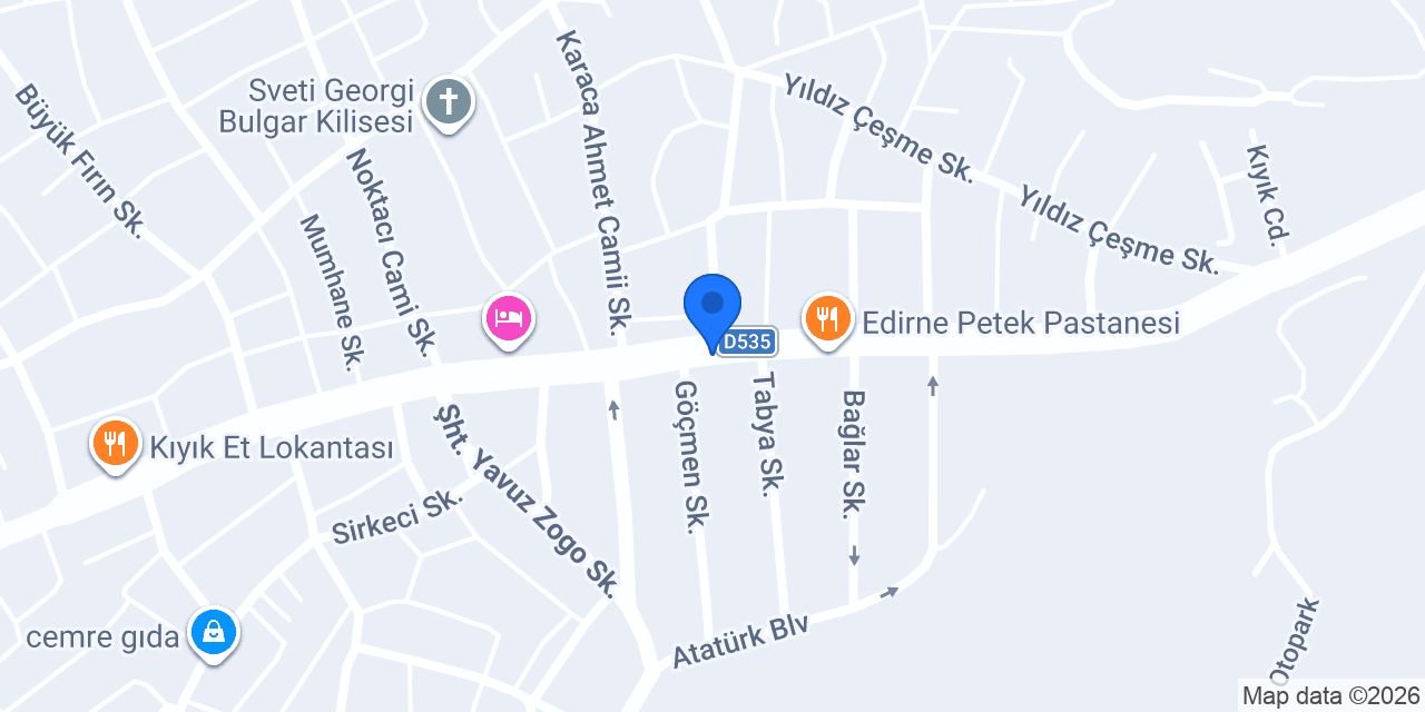 Öz Kıyık Döner Salonu konumu