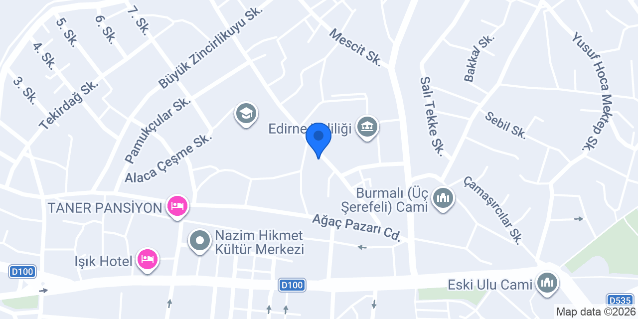 Edirne Şehir Gönüllüleri Vakfı konumu