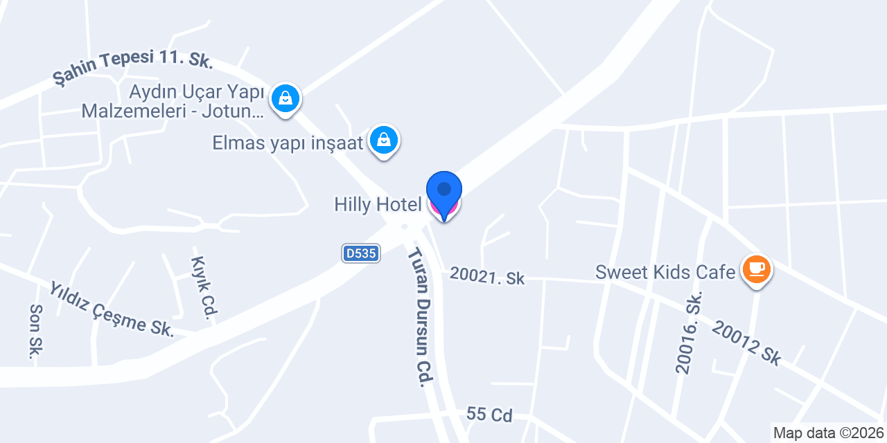 Hilly Hotel konumu