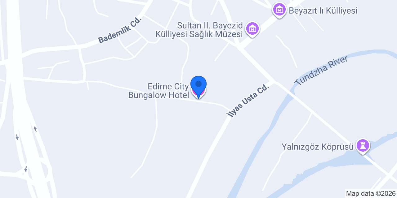 Edirne City Bungalow Hotel konumu