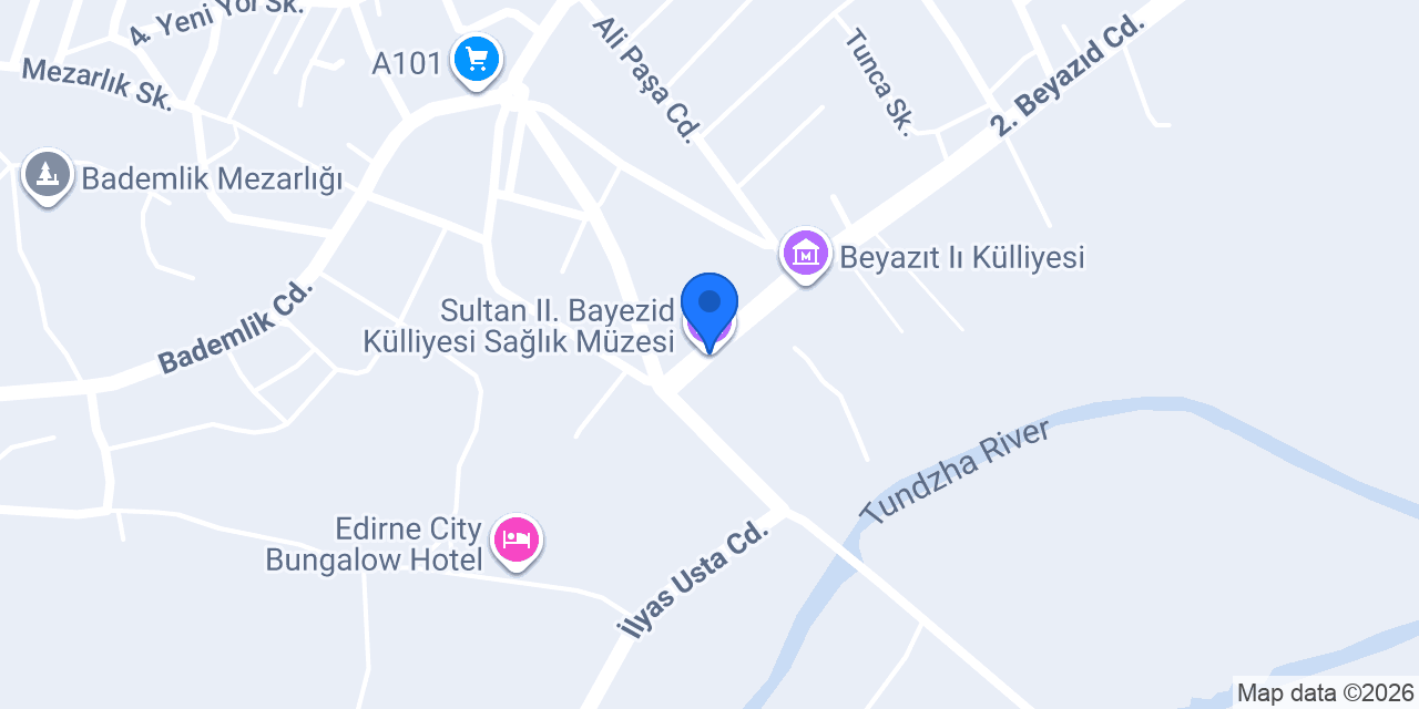 Sultan II. Bayezid Külliyesi Sağlık Müzesi konumu