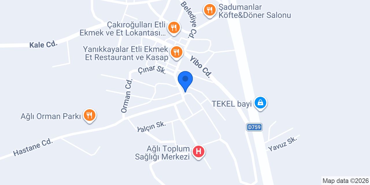 Ptt-ağlı Şubesi konumu