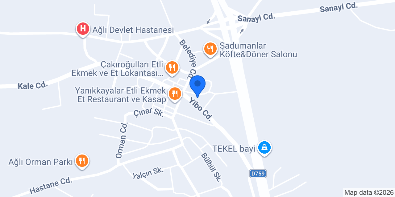 Çakıroğulları Veteriner Kliniği konumu