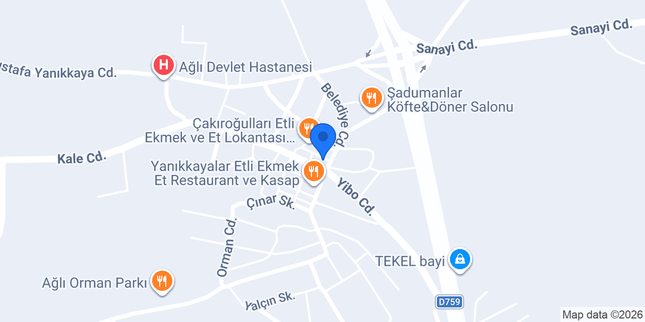 Yanıkkayalar Kasap konumu