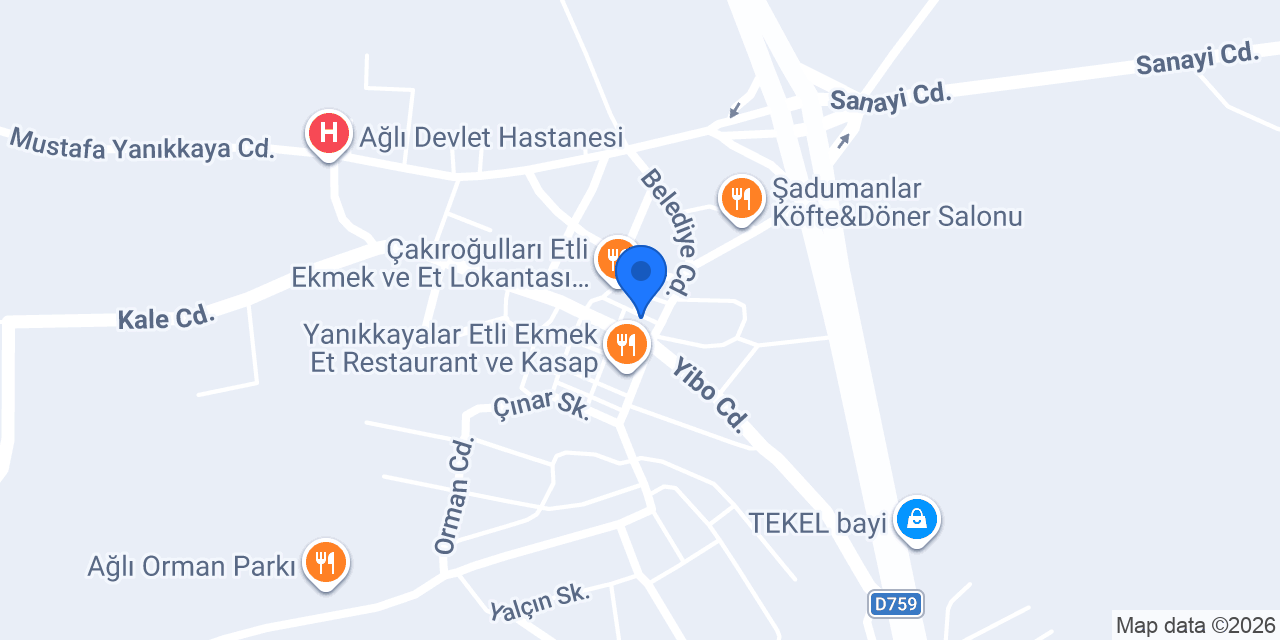 DENİZ ECZANESİ AĞLI konumu