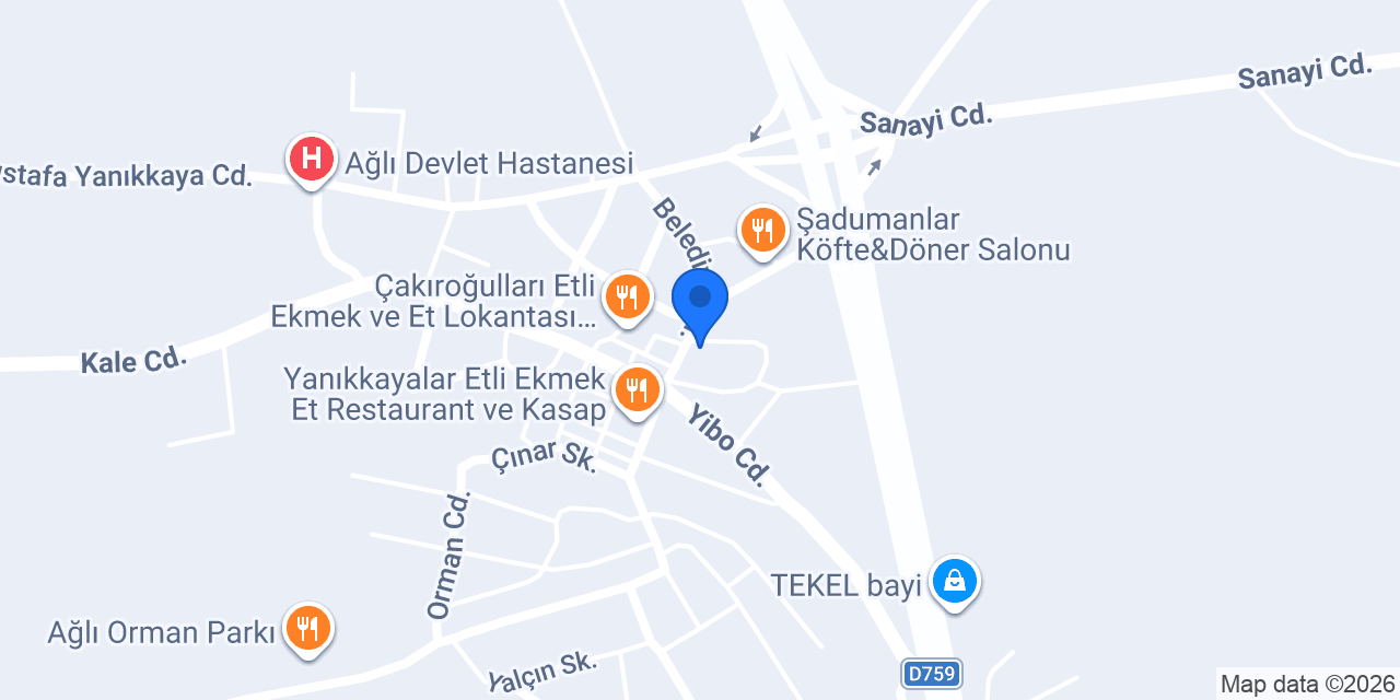 Merkez Taksi Durağı konumu