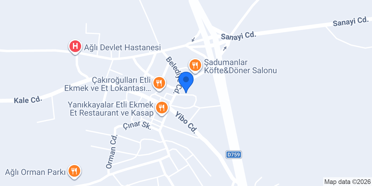 Ağlı Belediyesi konumu