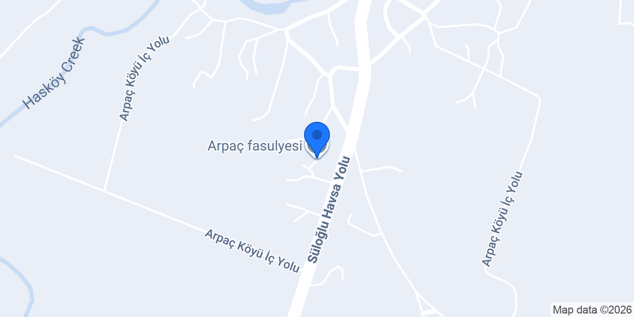 Arpaç fasulyesi konumu