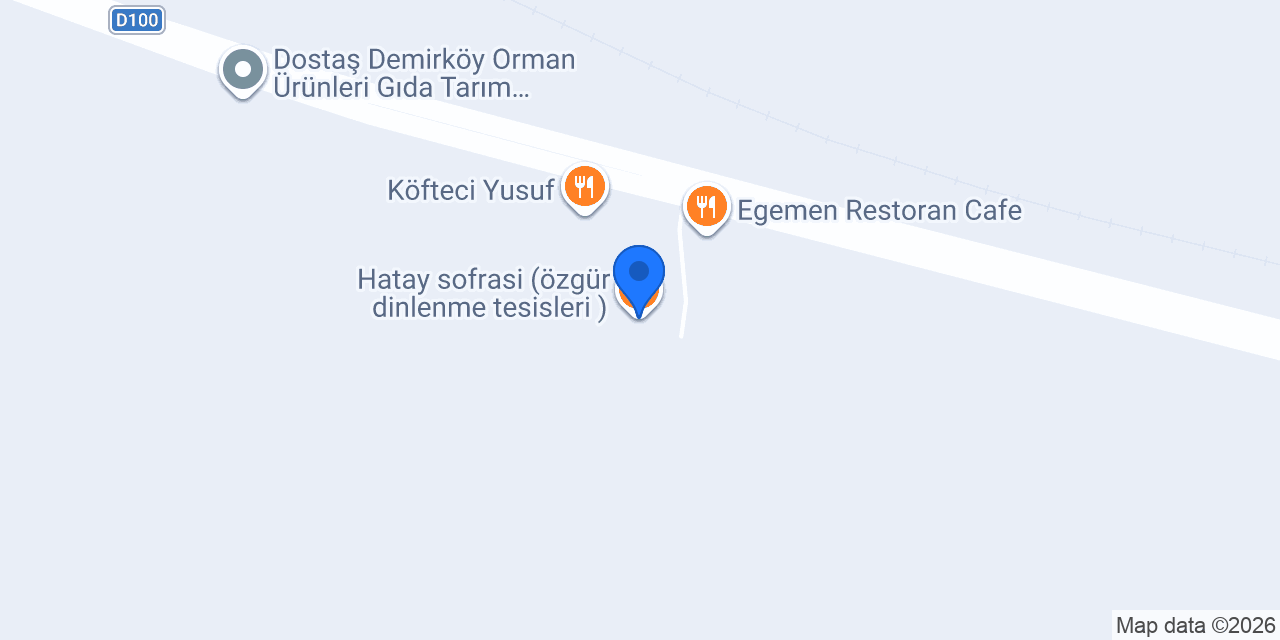 Hatay sofrasi (özgür dinlenme tesisleri ) konumu