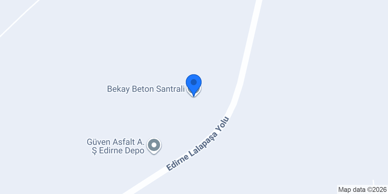 Bekay Beton Santrali konumu