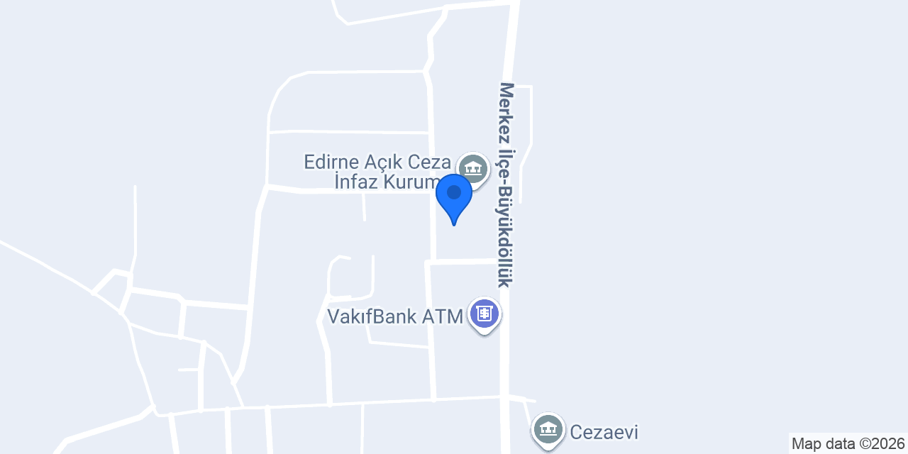 Edirne Adalet Mesleki Eğitim Merkezi konumu