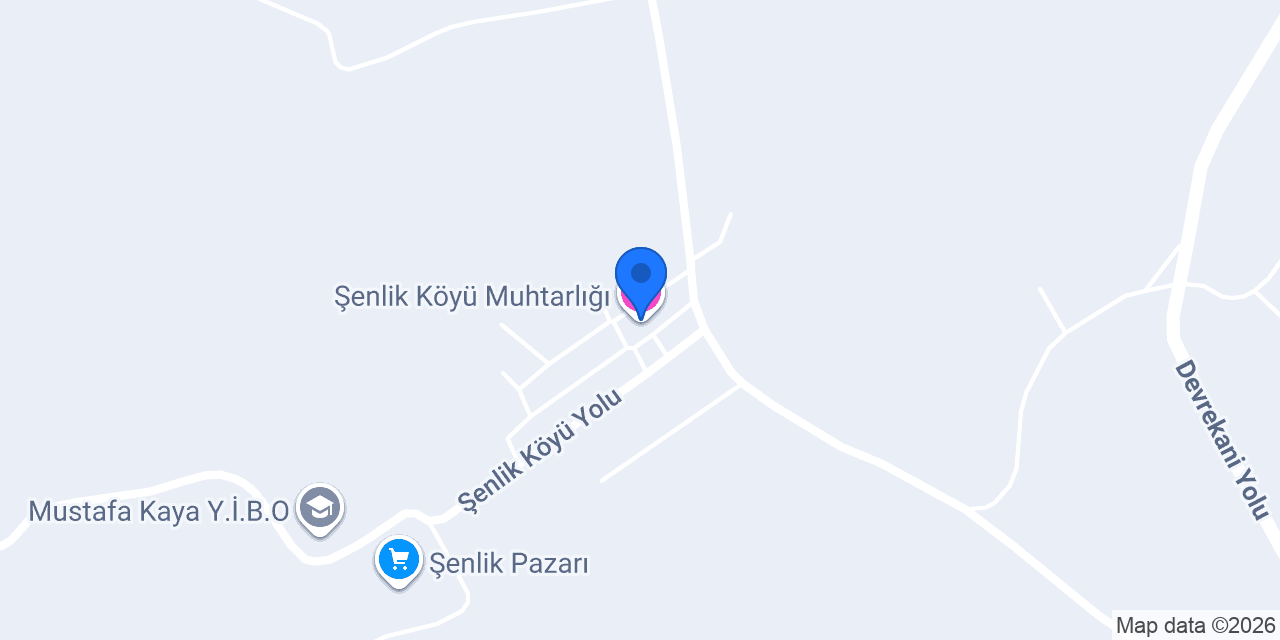 Şenlik Köyü Muhtarlığı konumu
