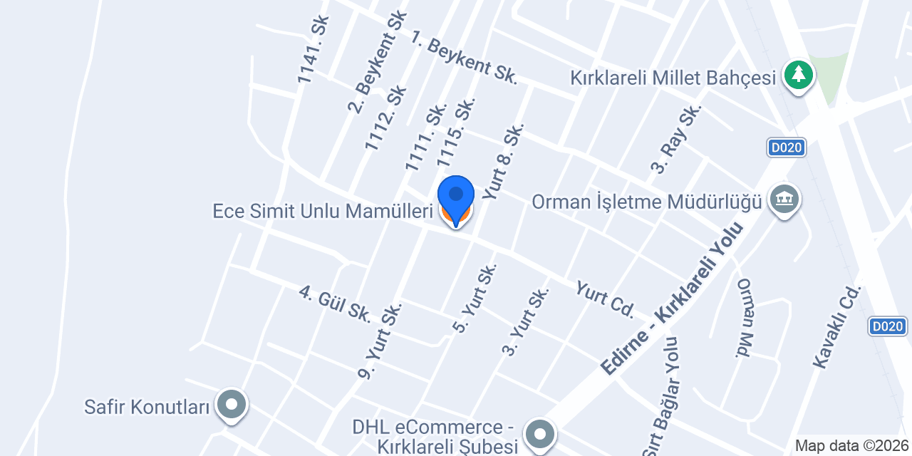 Ece Simit Unlu Mamülleri konumu