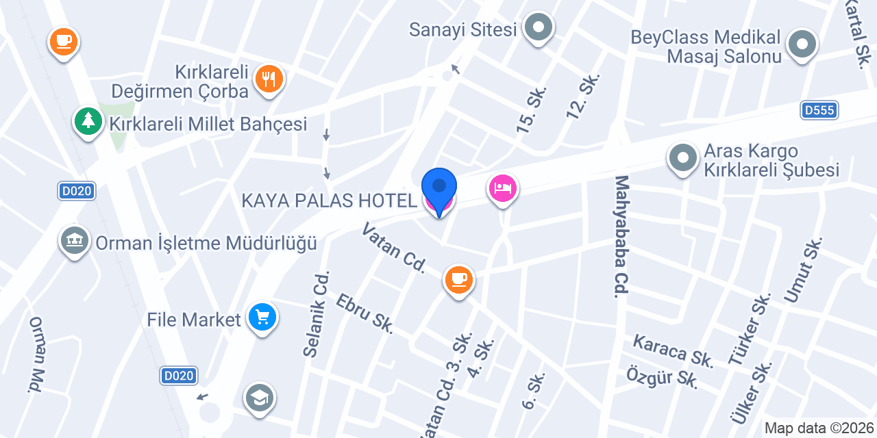 KAYA PALAS HOTEL konumu
