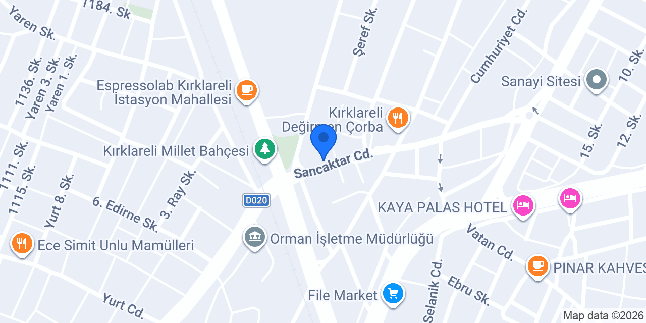 Özbay Erkek Pansiyonu konumu