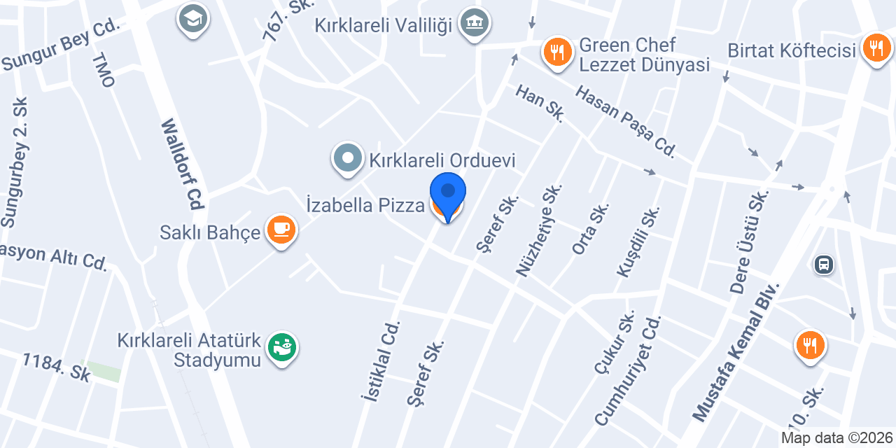 İzabella Pizza konumu