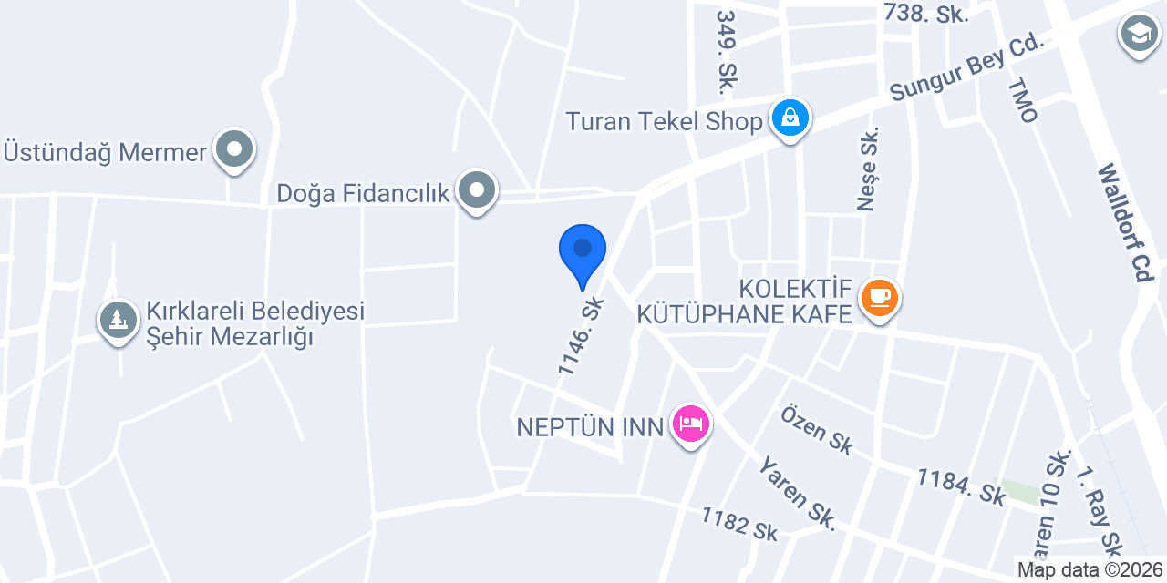 ÇAKIROĞLU HAFRİYAT KIRKLARELİ konumu