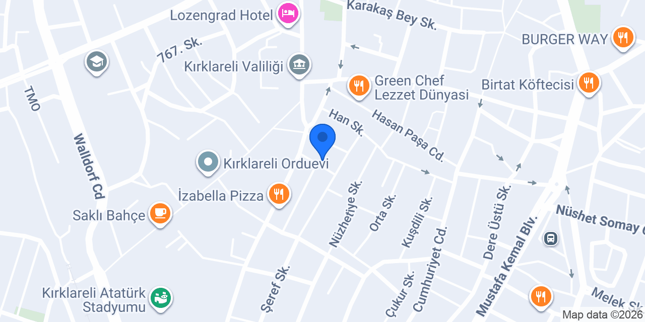 Bi Sanat Akademi Kırklareli konumu