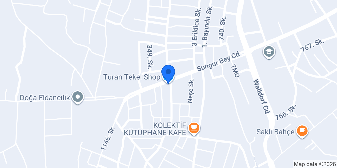 Turan Tekel Shop konumu