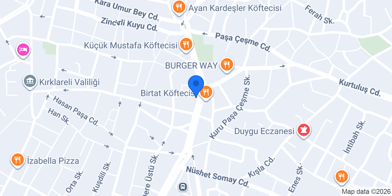 Kırklareli Müzesi konumu
