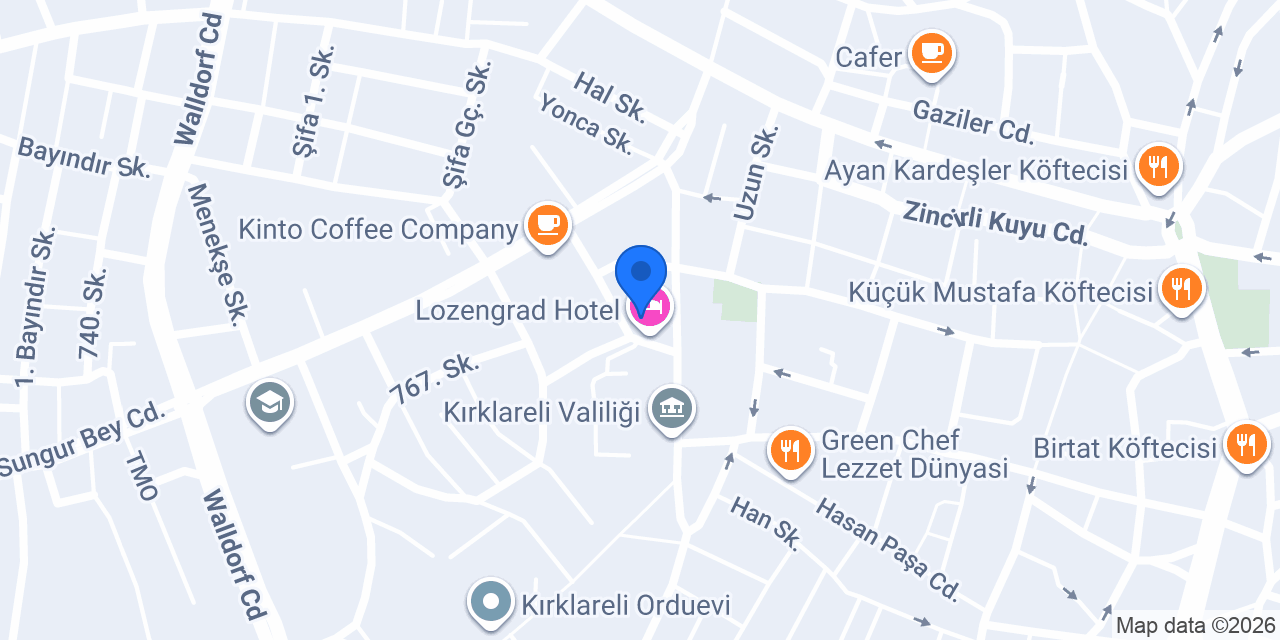 Lozengrad Hotel konumu
