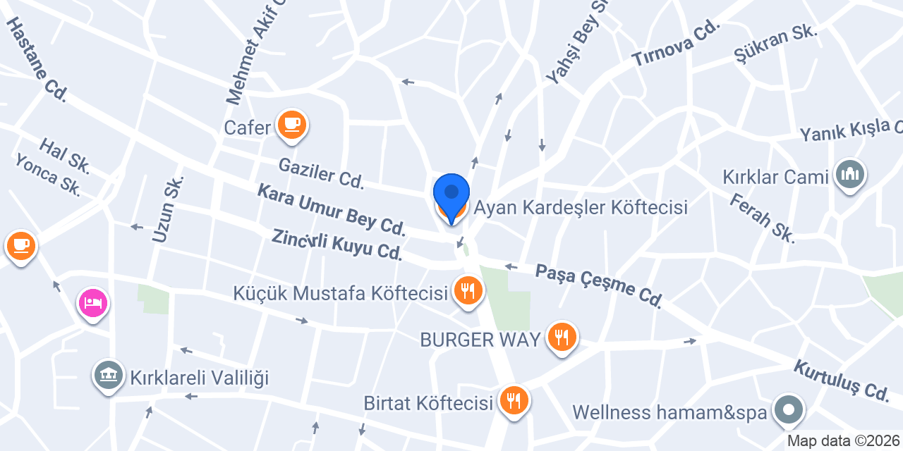 Ayan Kardeşler Köftecisi konumu
