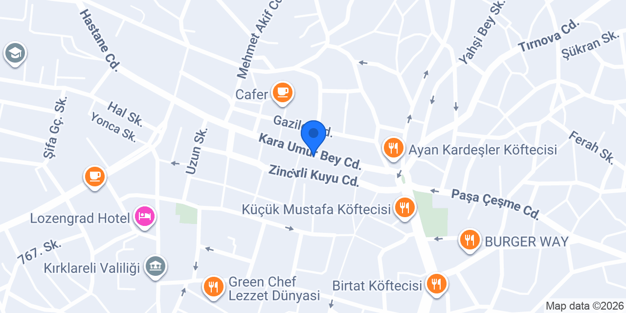 Pasaport Pizza Kırklareli konumu