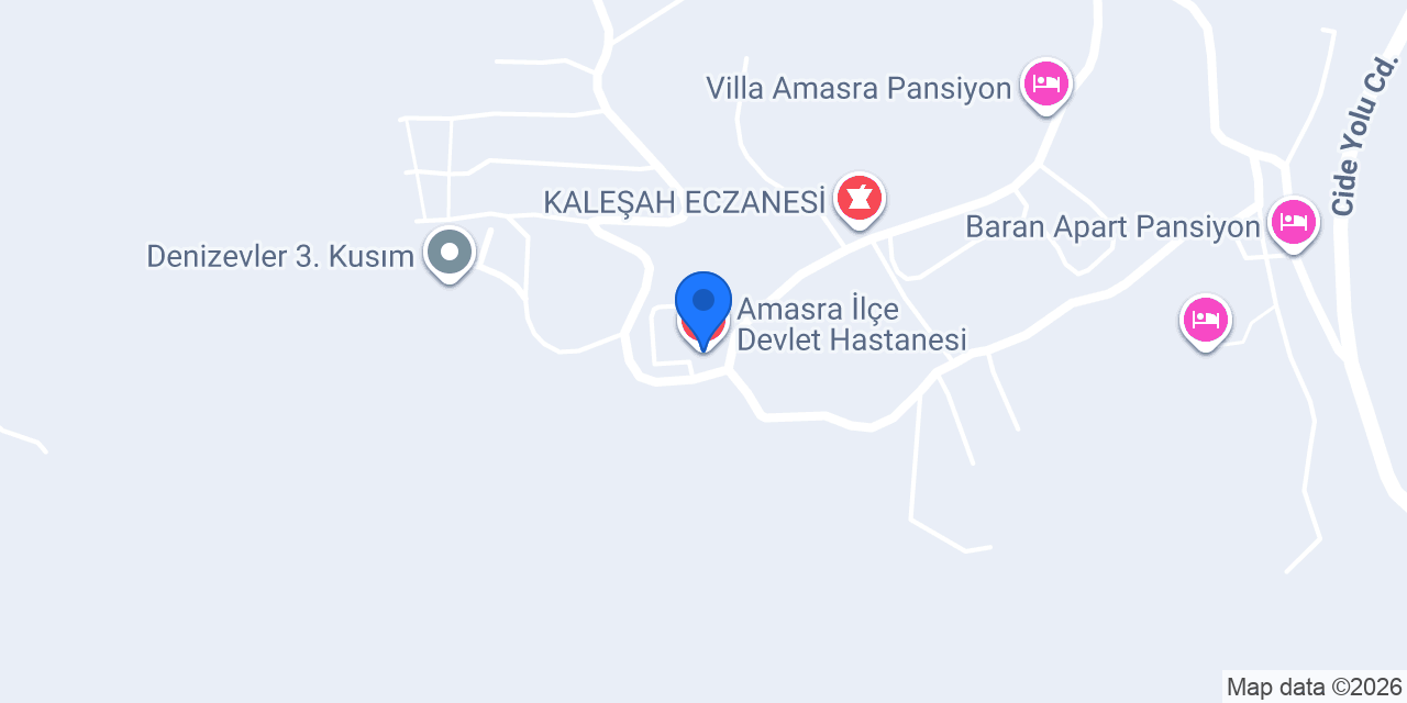 Amasra İlçe Devlet Hastanesi konumu