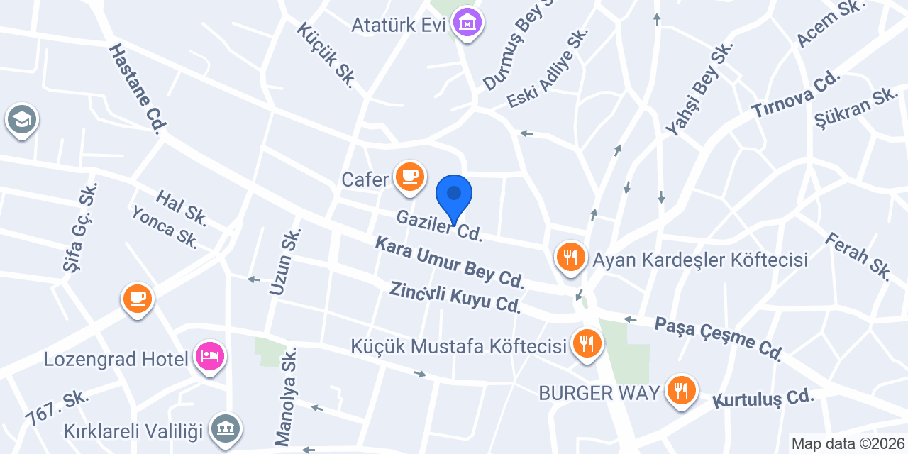 Cadde tekel 2 konumu
