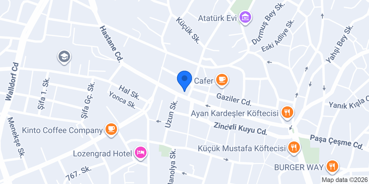 Ada unlu mamuller Kırklareli konumu