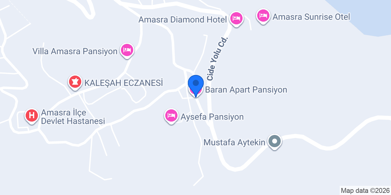 Baran Apart Pansiyon konumu