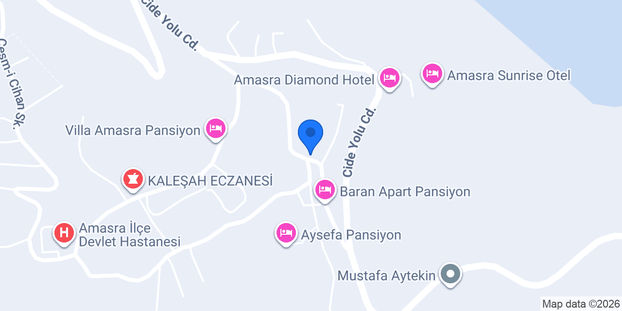 Sezer Pansiyon Amasra konumu