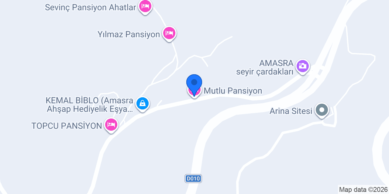 Mutlu Pansiyon konumu
