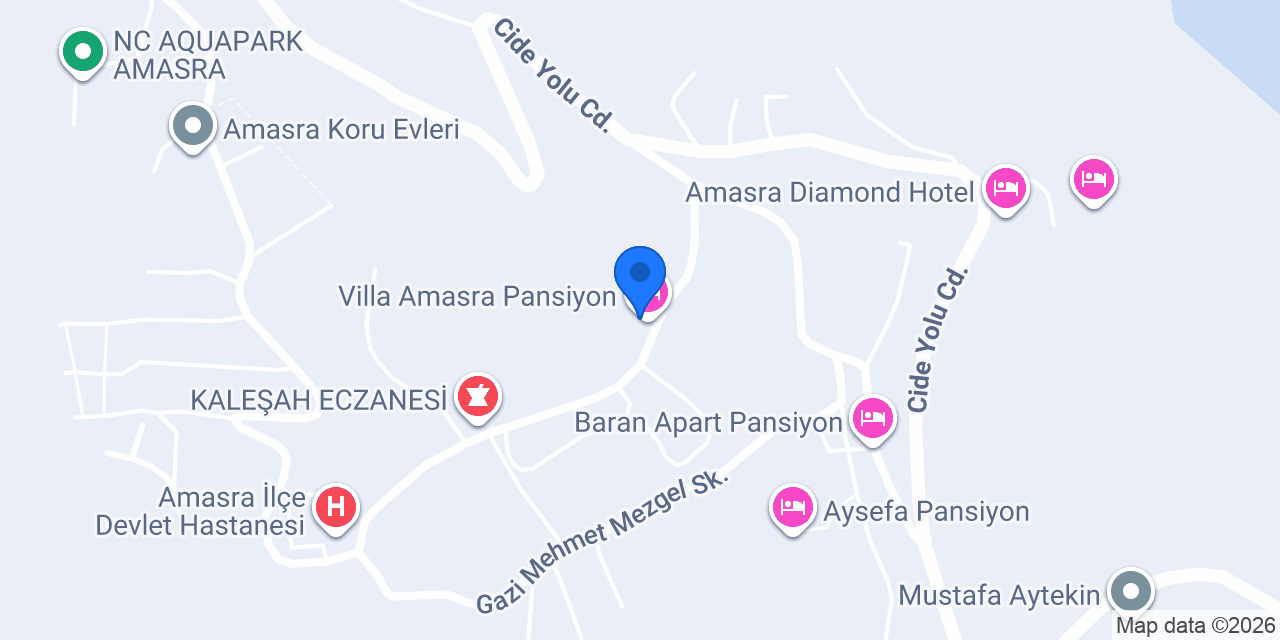 Villa Amasra Pansiyon konumu