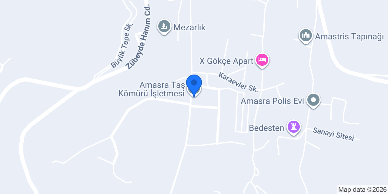 Amasra Taş Kömürü İşletmesi konumu