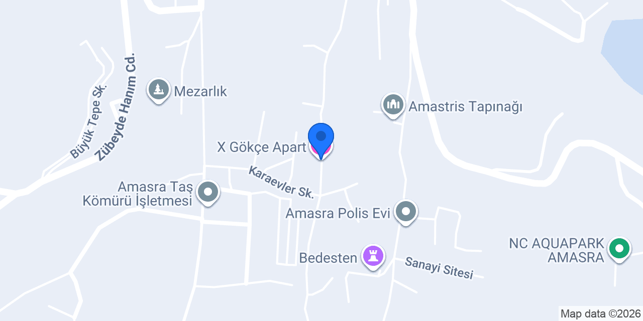 X Gökçe Apart konumu
