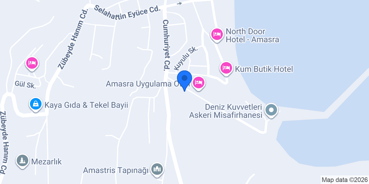 Gökhan Özen Ev Pansiyonu Amasra konumu