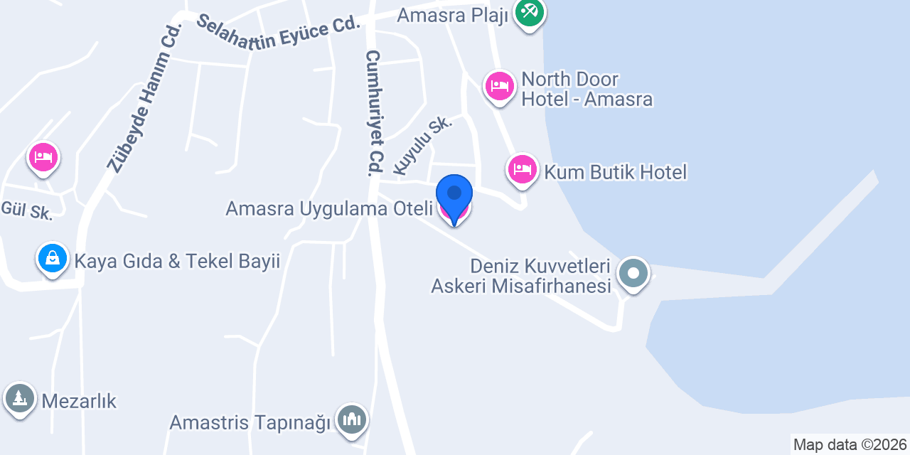 Amasra Uygulama Oteli konumu