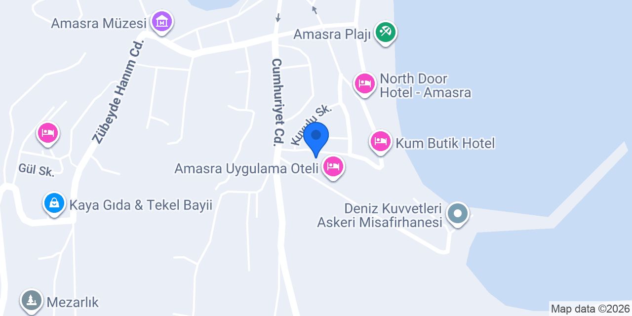 Amasra Aydoğan Otel konumu
