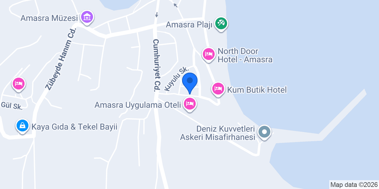 Amasra Defne Pansiyon konumu