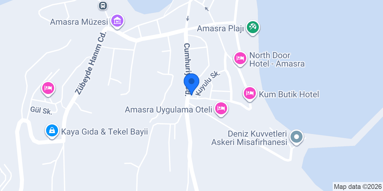 Çakraz-Amasra Seyahat Durağı konumu