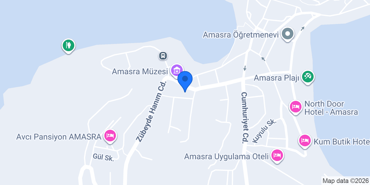 Amasra Kerem Apart Pansiyon konumu