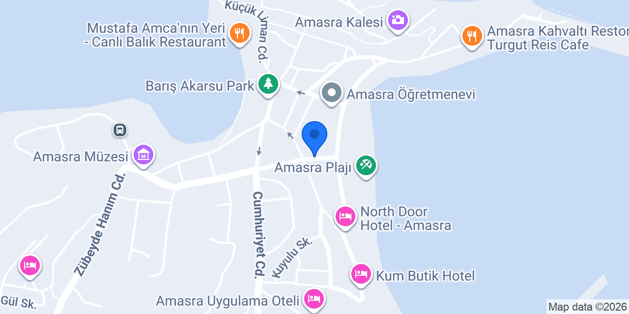 Amasra Sesamos Pansiyon konumu
