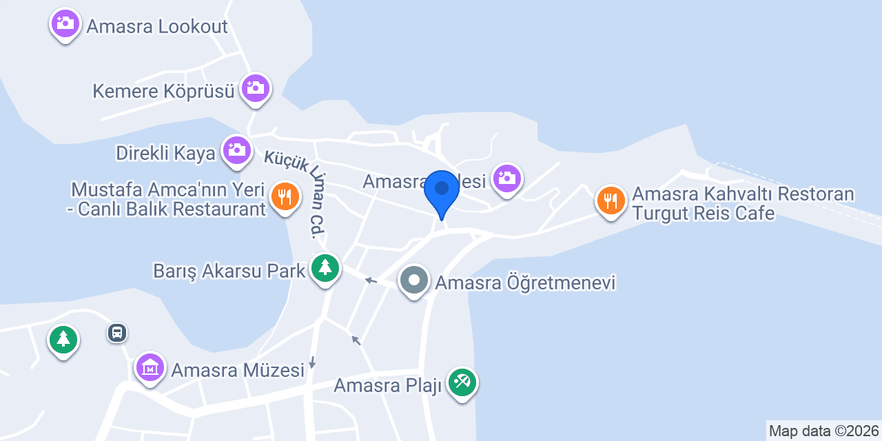 Amasra Pansiyon konumu