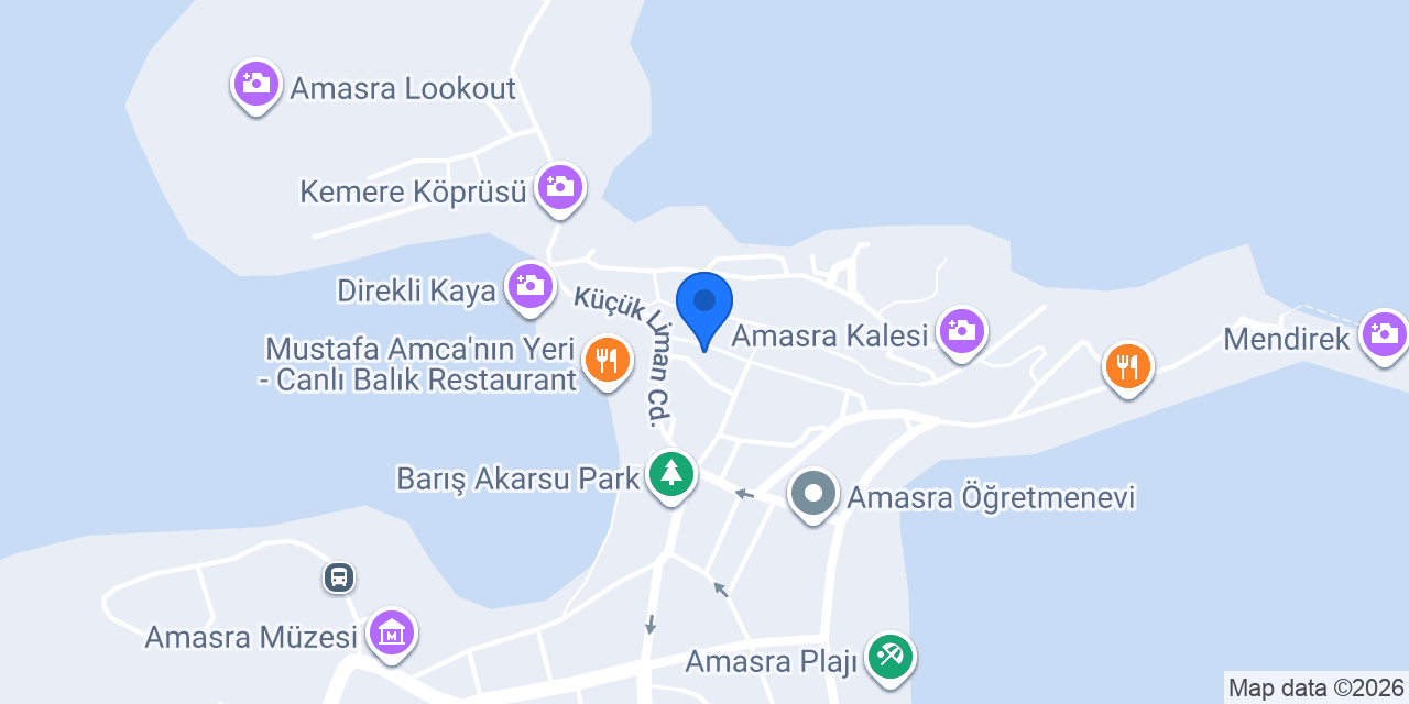 Kaan Pansiyon Amasra konumu