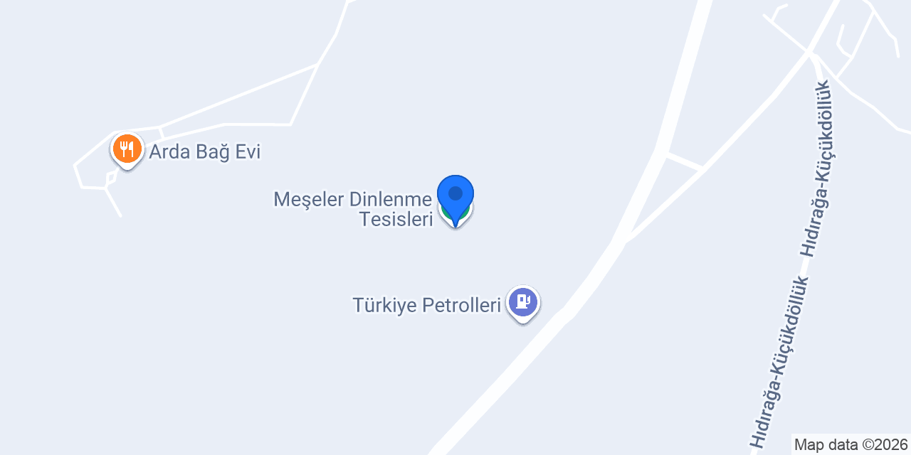 Meşeler Dinlenme Tesisleri konumu
