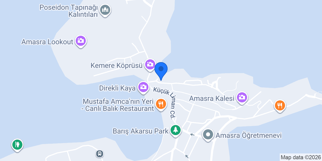 Amasra Bartın Yağmur Pansiyon konumu