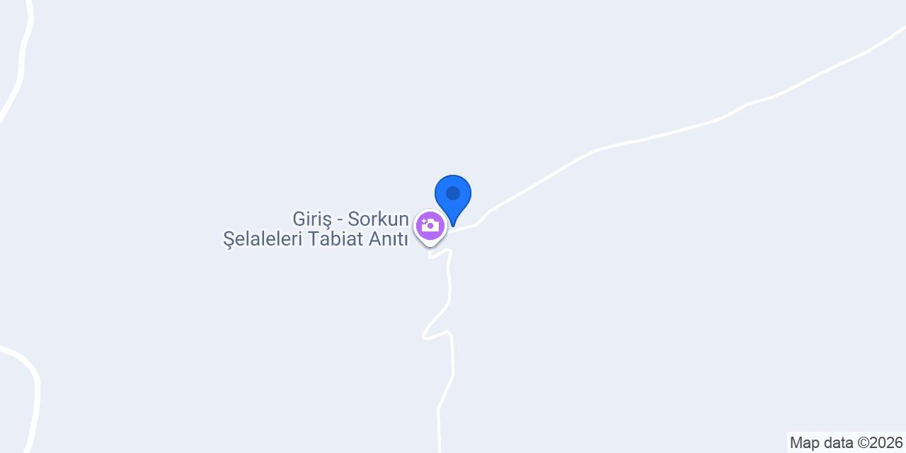 Sorkun Şelaleleri konumu