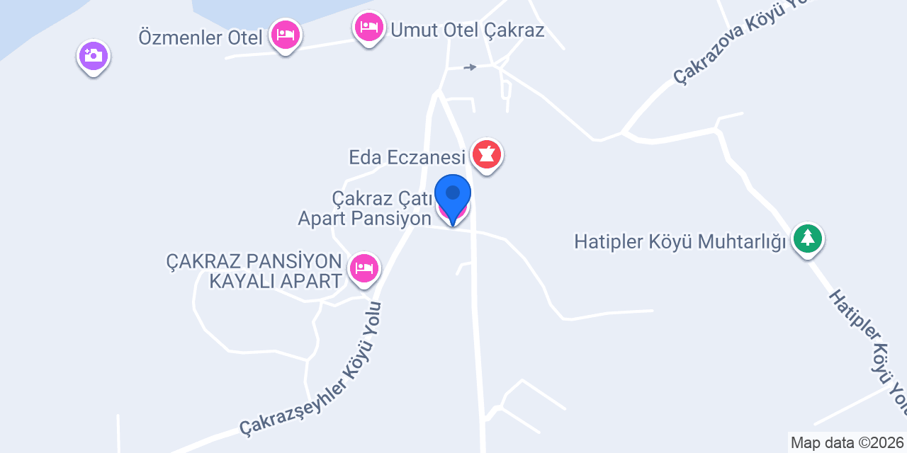 Çakraz Çatı Apart Pansiyon konumu
